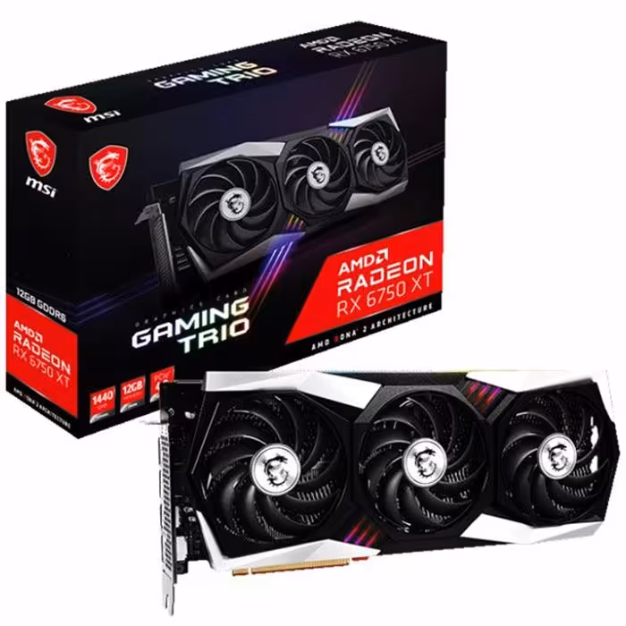 کارت گرافیک ام اس آی مدل RX 6750 XT GAMING TRIO 12GB حافظه 12 گیگابایت