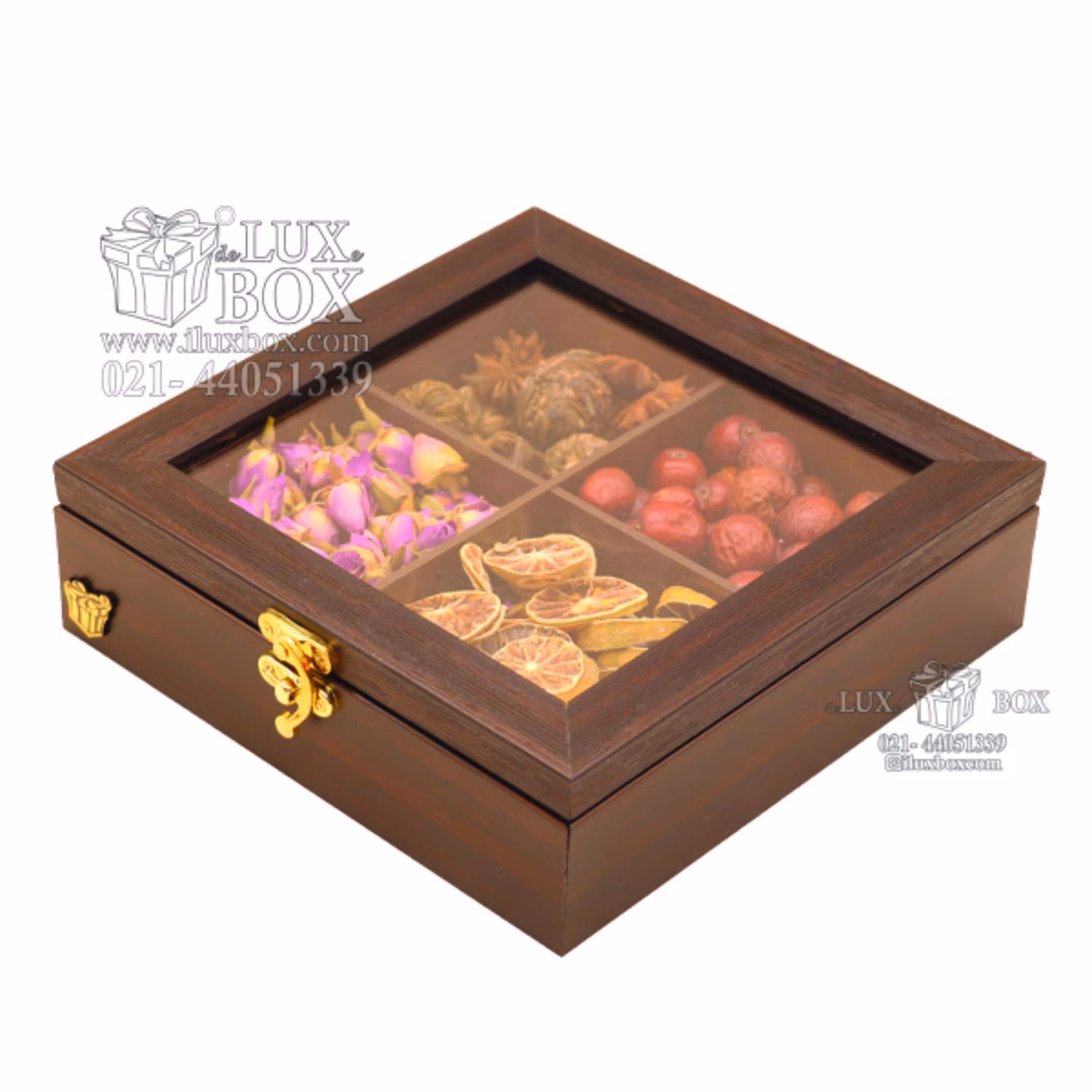 جعبه آجیل و خشکبار جعبه پی وی سی (PVC) لوکس باکس کد LB650-B 