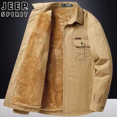 پیراهن داخل خز دوجیب مردانه شیک و گرم