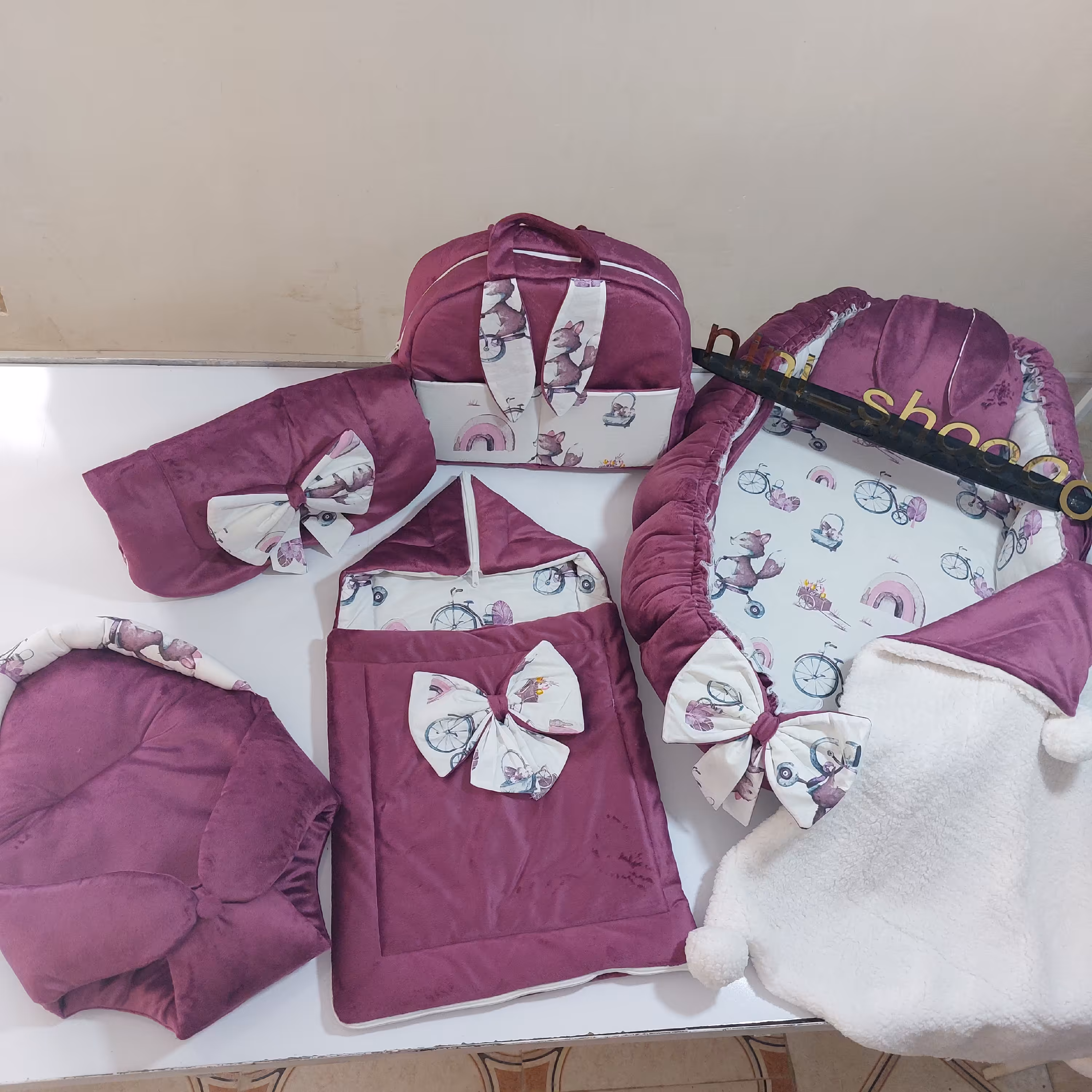 ست کامل سیسمونی و تشک گارد دار نوزاد 