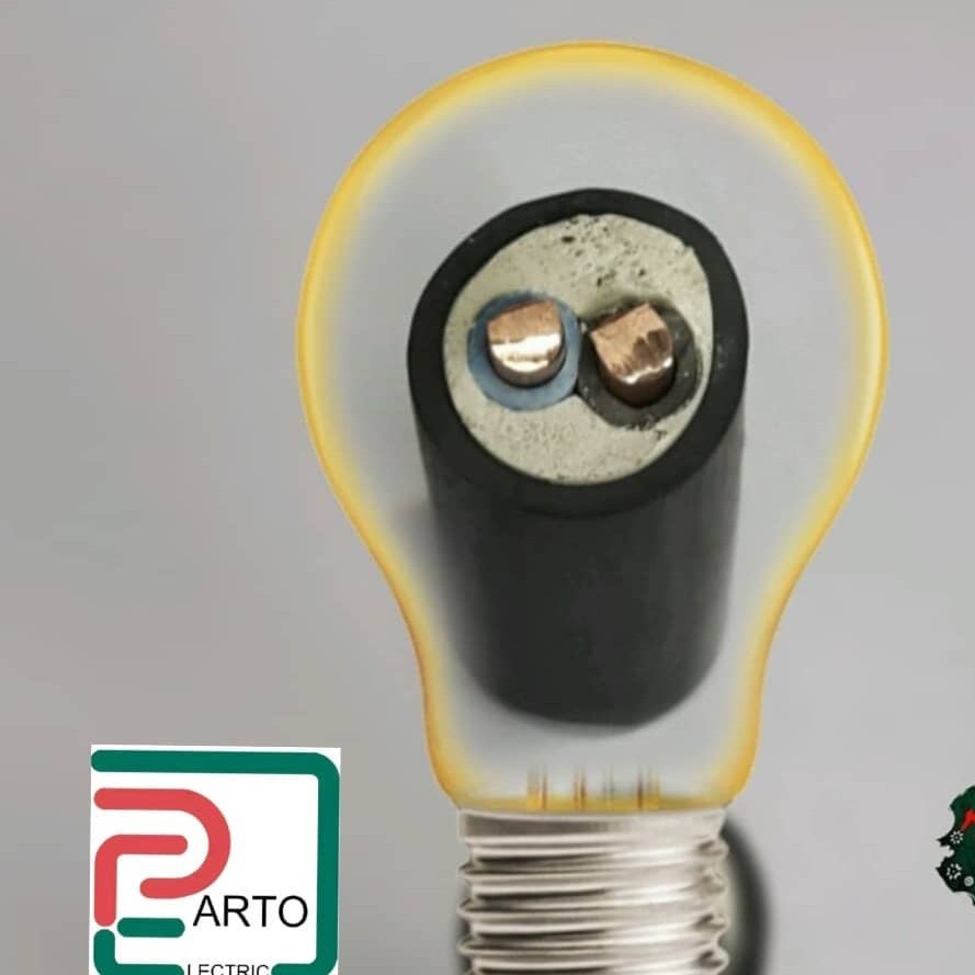 کابل برق دو رشته مفتول سایز 6 پرتو الکتریک