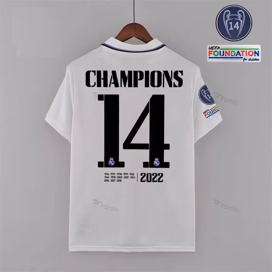 لباس اول رئال مادرید 2023-2022 ویژه 14 قهرمانی UCL