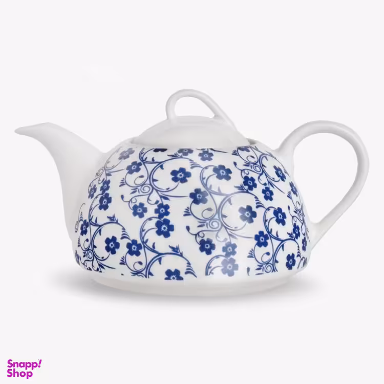 قوری مدل گل سرمه ای گلوری کد 1001