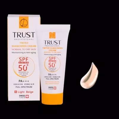 ضد آفتاب رنگی و ضد پیری بژ روشن پوست خشک تا نرمال