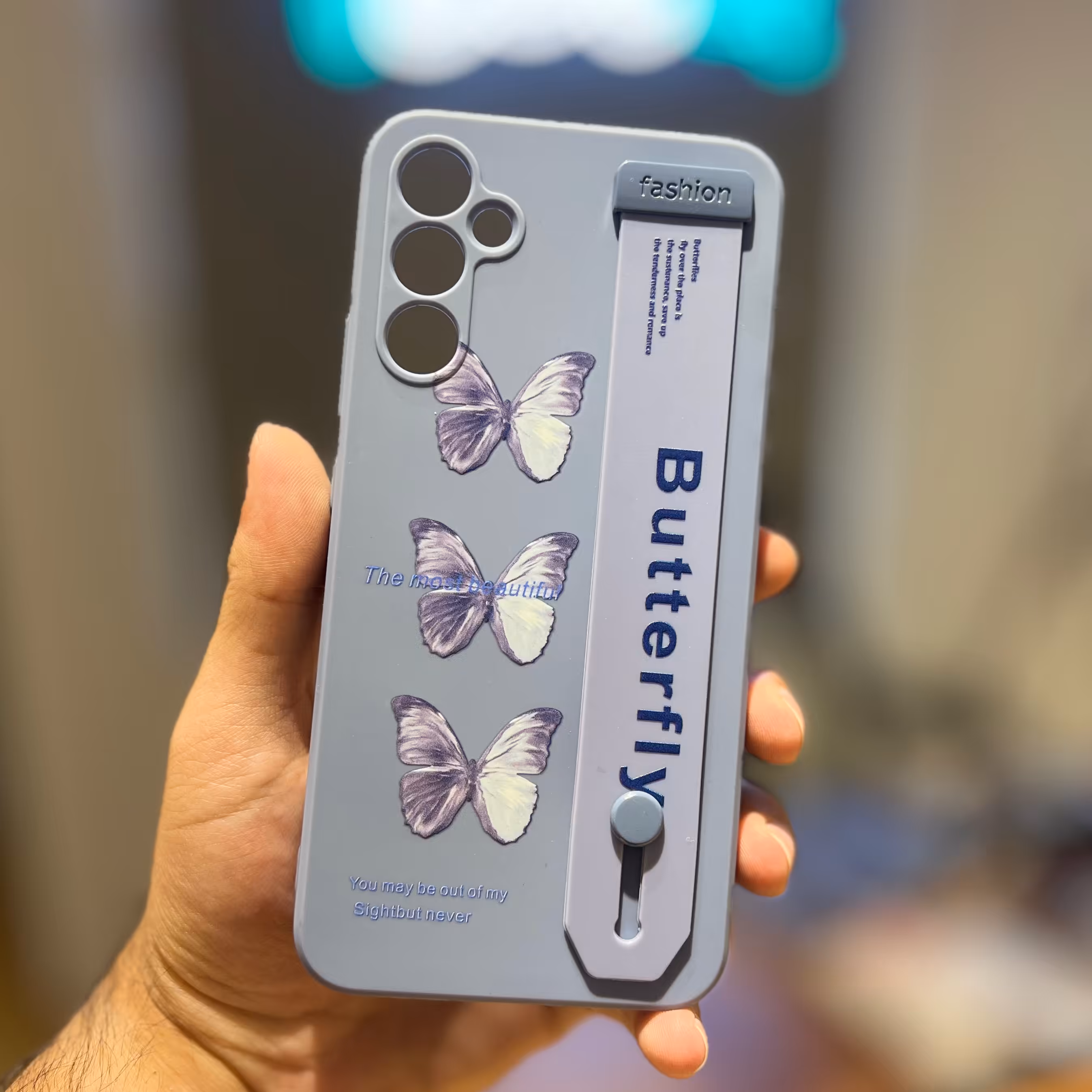 قاب سامسونگ A24 بند دار  مدل butterfly با محافظ ماژول 