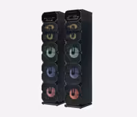 اسپیکر دنای DE-WB3080L3B دارای رقص نور میکروفون بی سیم ا Dena speaker DE-WB3080L3B