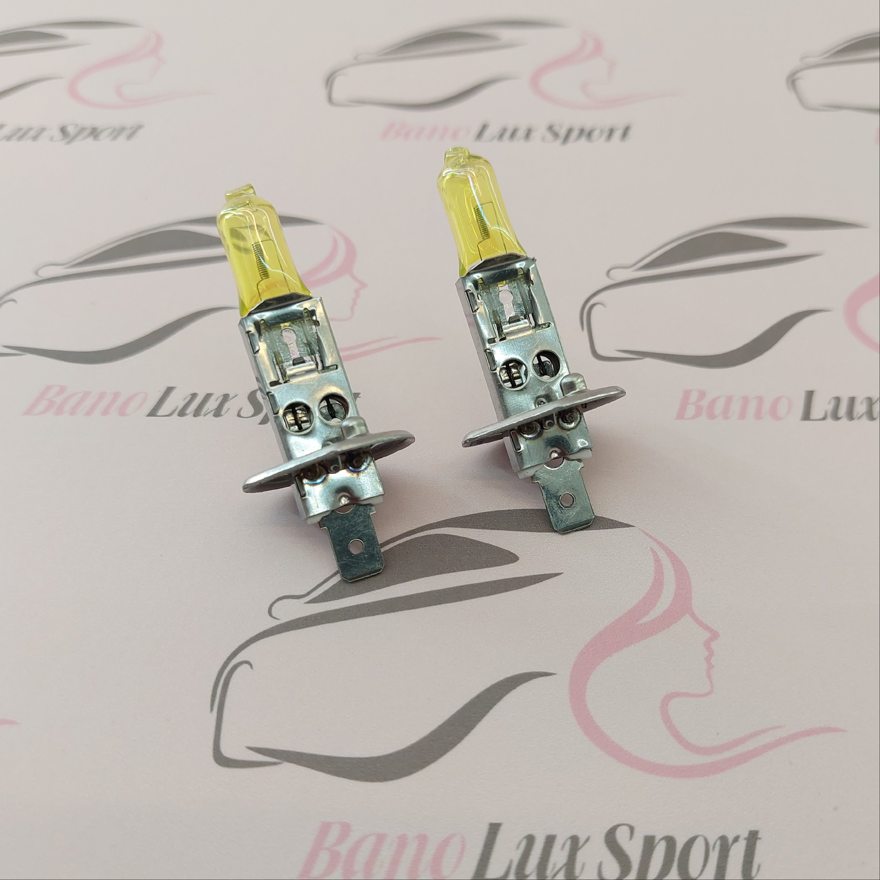 لامپ خودرو  100 وات برندSTCO رنگ زرد پایهh1 در بسته بندی 2 عددی