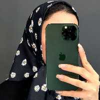 باندانا یا مینی اسکارف نخی طرح گل بابونه زمینه مشکی ارسال رایگان 