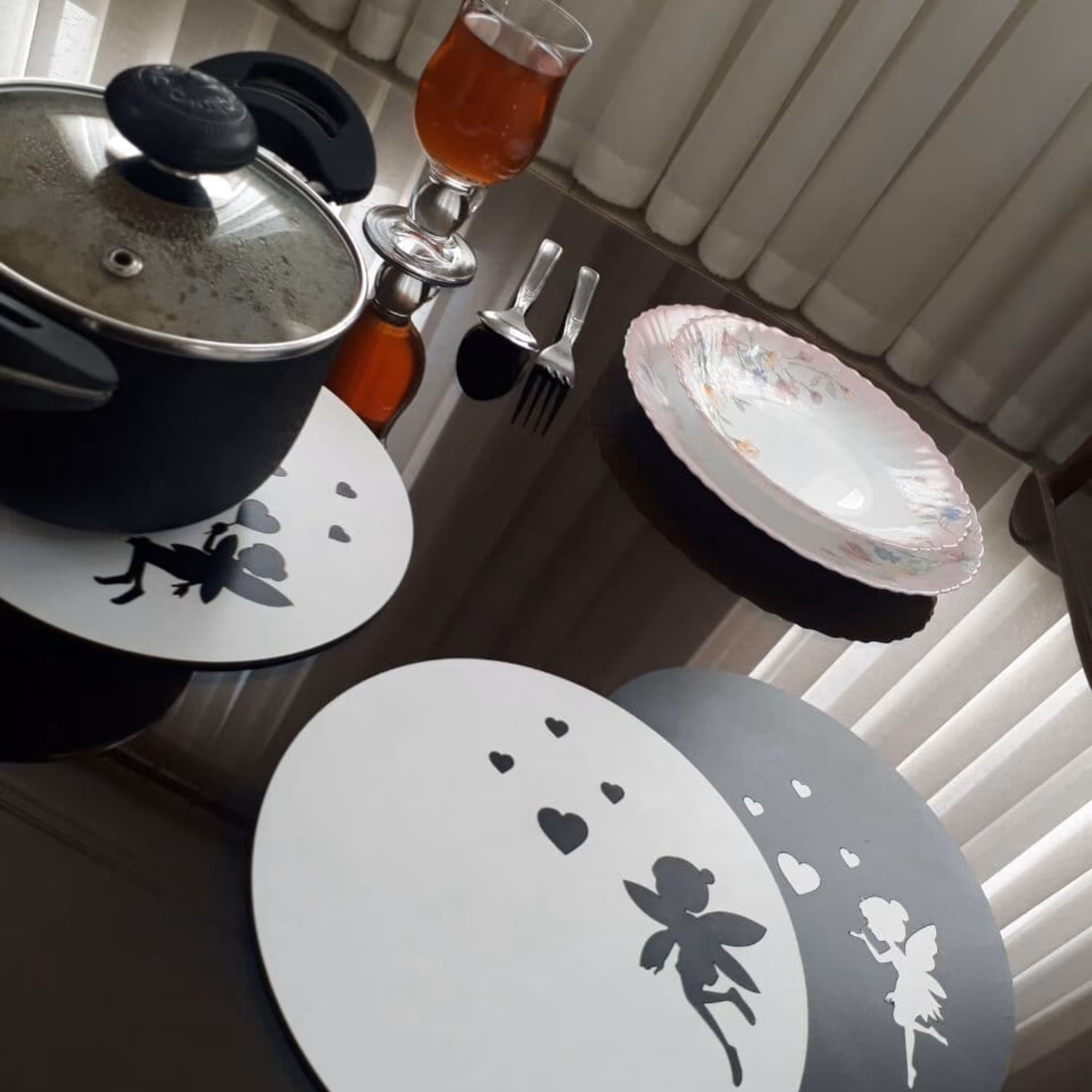 زیر قابلمه آنجل دو رو قطر20 (طرح فرشته تو پر)