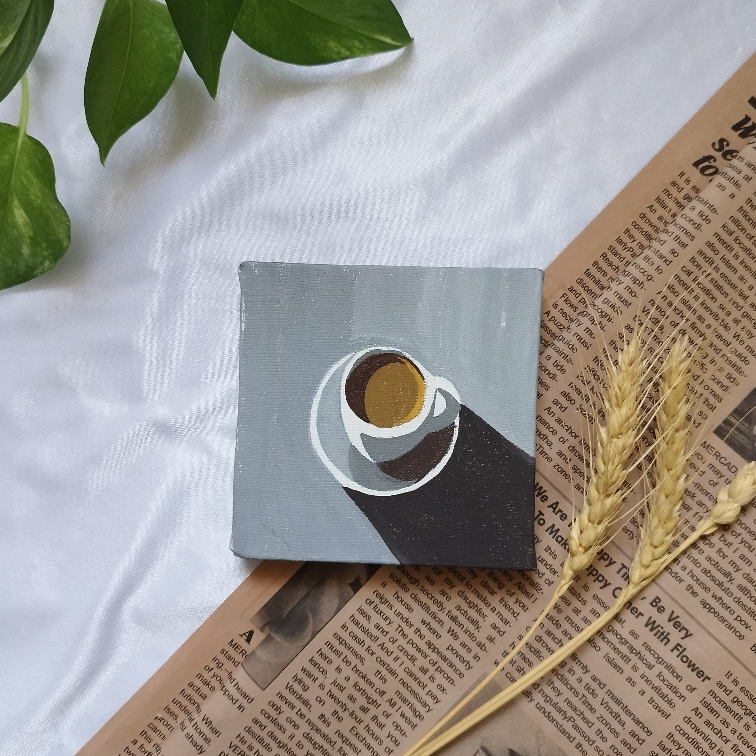 نقاشی کوچک طرح قهوه