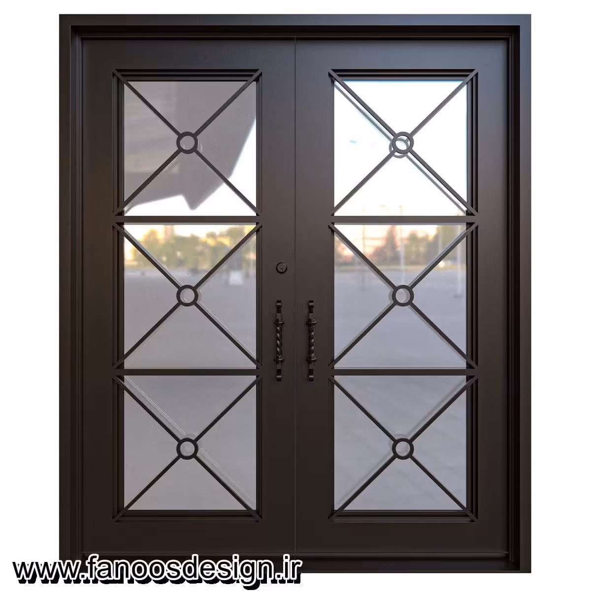 درب مدرن لابی آهنی پروفیلی کد 30732