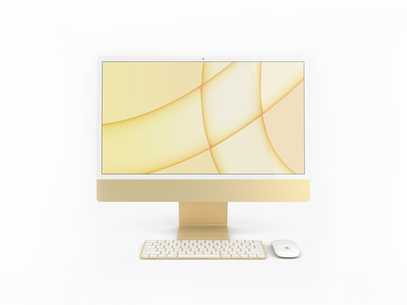 آیمک 24 اینچ مدل IMAC 24inch Apple M1 GPU 8Core-8Ram-512G Yellow