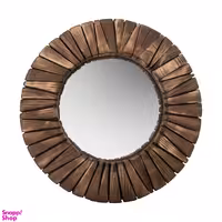 آینه دست ساز چوبی طرح دایره مدل 123456