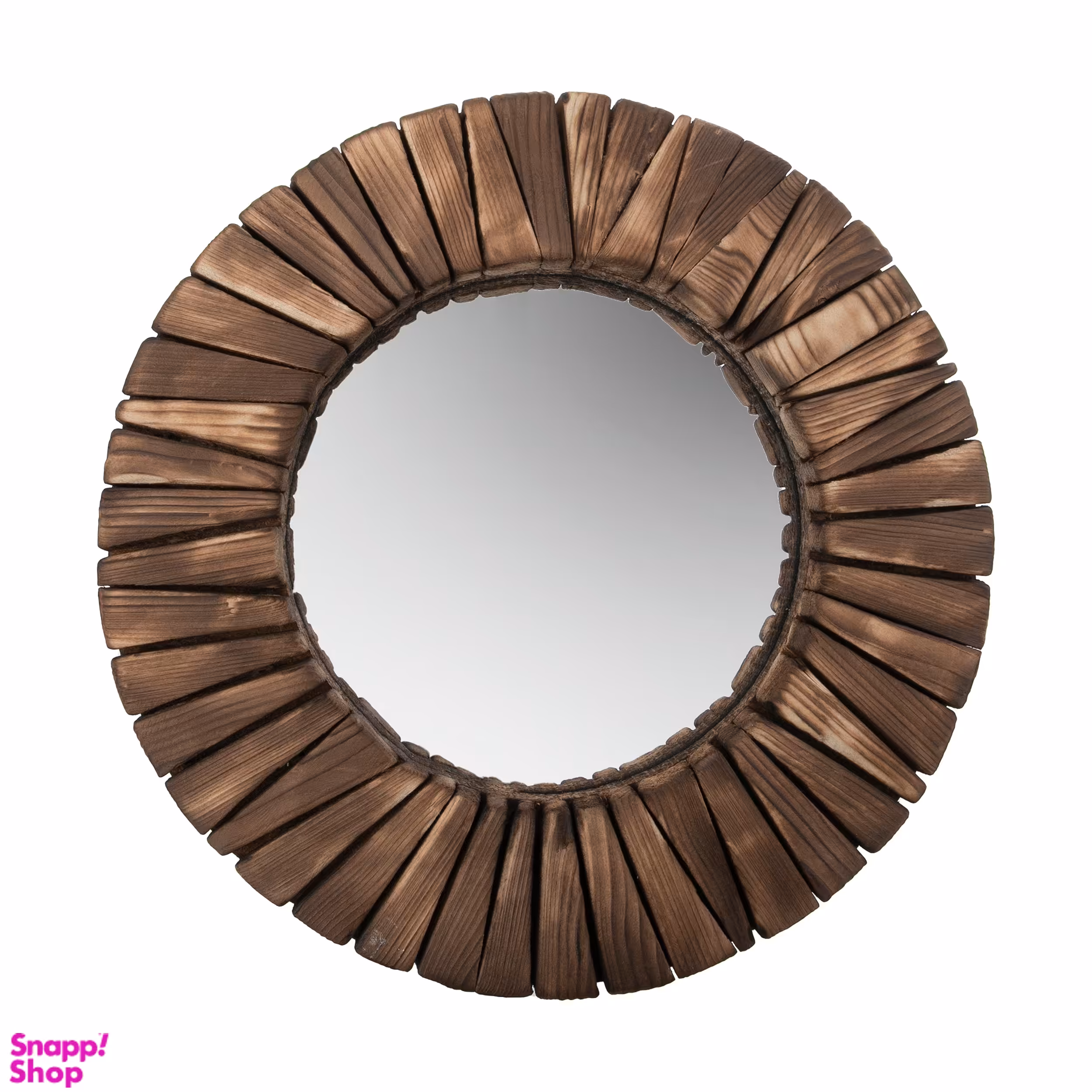 آینه دست ساز چوبی طرح دایره مدل 123456