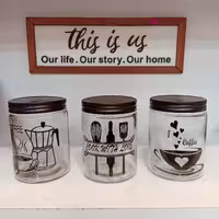 بانکه شیشه ای درب فلزی ( یک عددی)