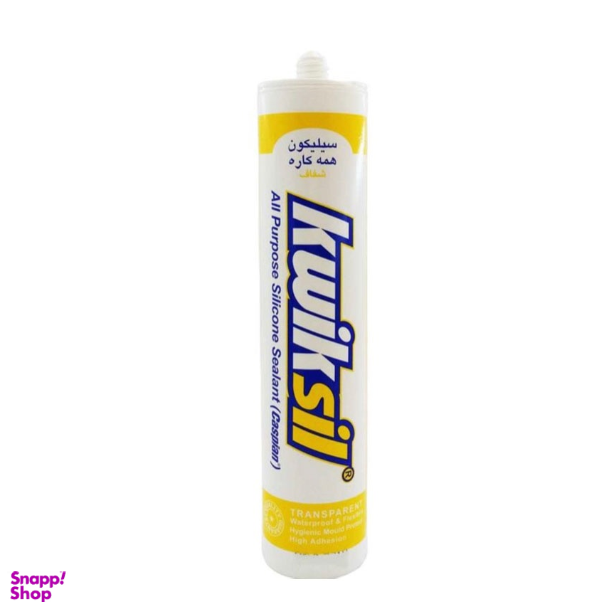 چسب سیلیکون کاسپین (Caspian) مدل شفاف حجم 300 میلی لیتر