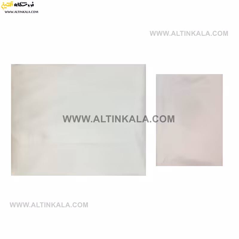 سرویس ملحفه کشدوز یکنفره دوتکه سایز 120×200 ساده رنگ سفید