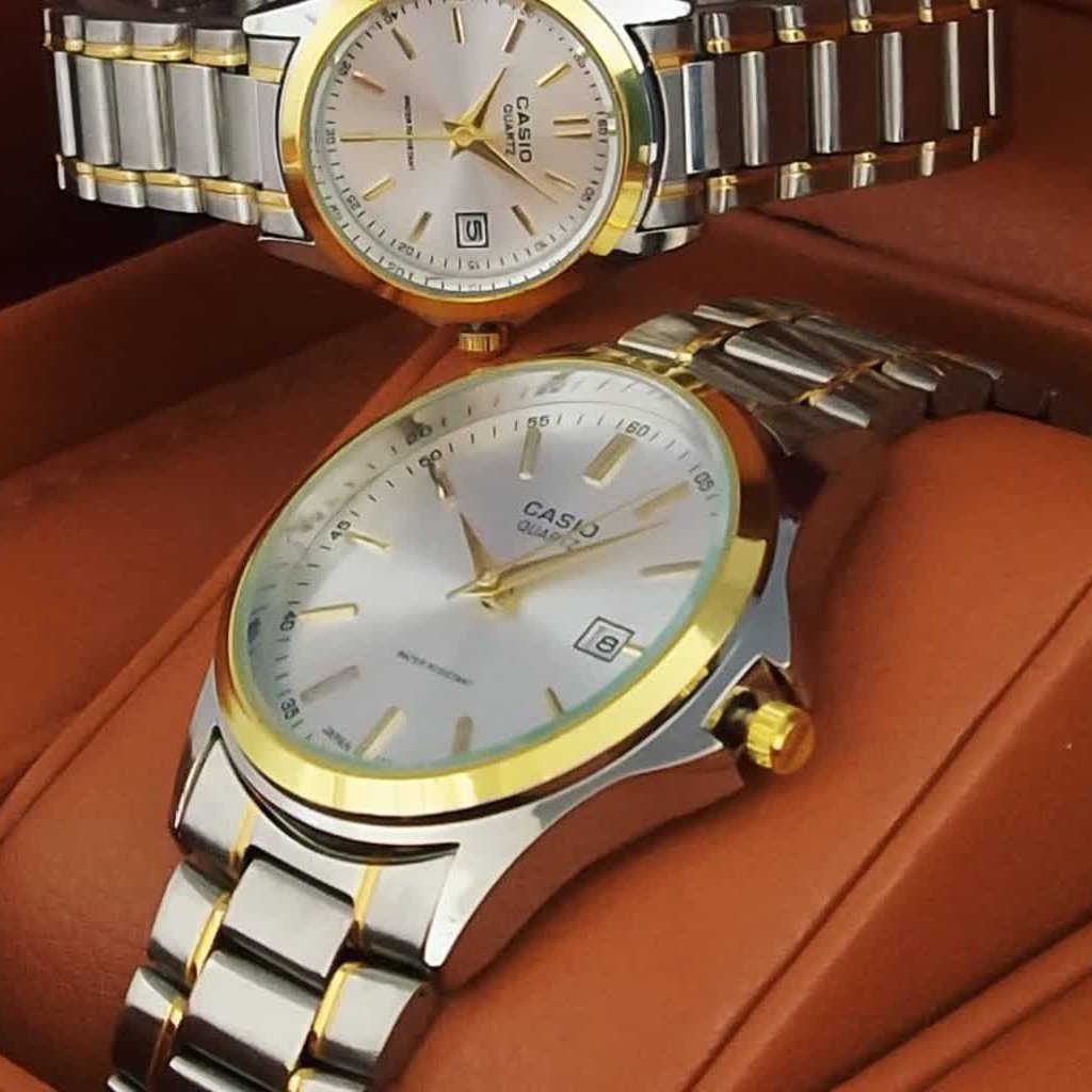ساعت مچی ست زنانه و مردانه کاسیو فلزی (بدنه ) casio
