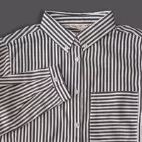 شومیز دخترانه برند collezione ترکیه مدل راه راه سفید مشکی