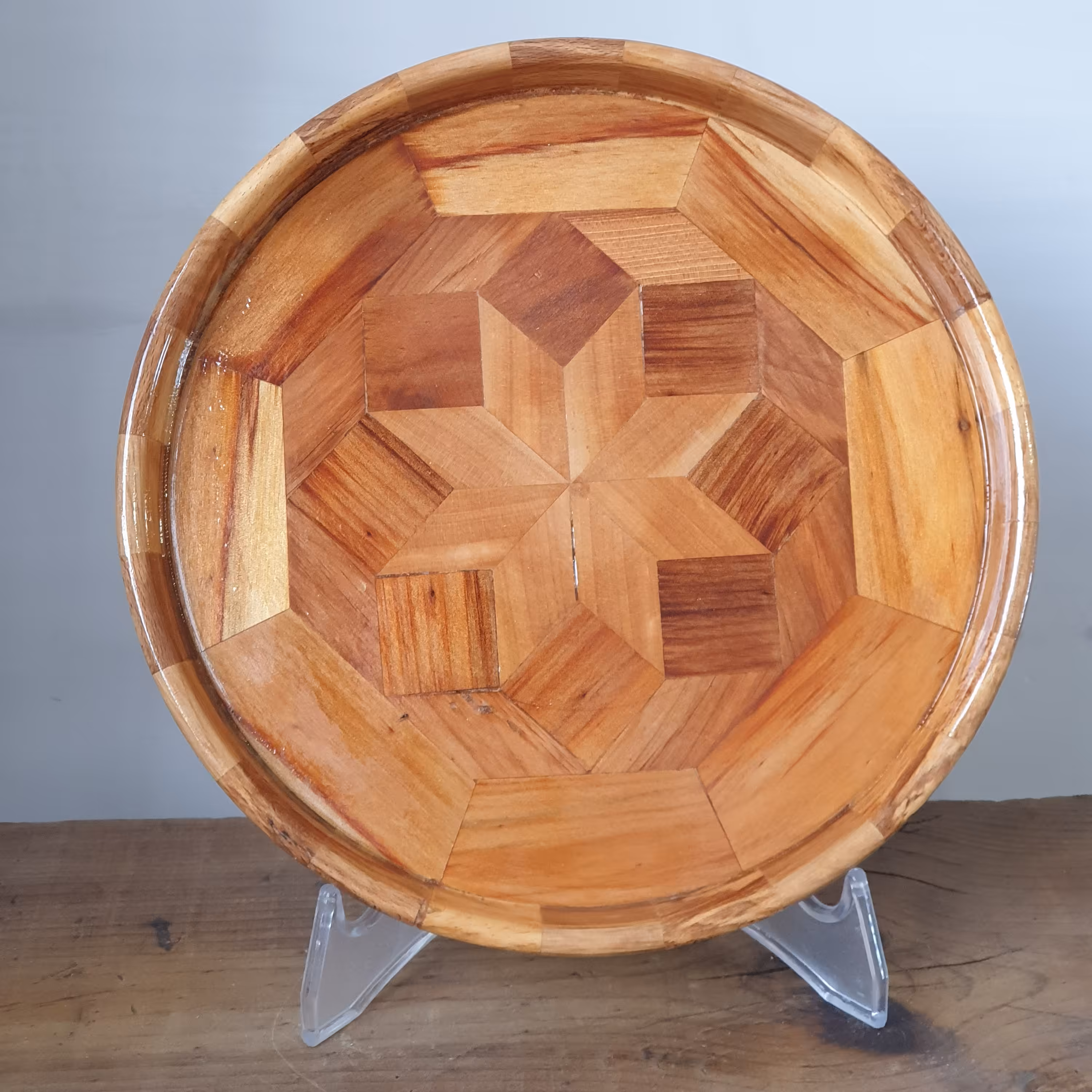 سینی چوبی سه بعدی طرح ستاره2