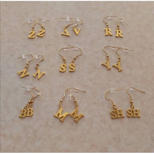 گوشواره حروف استیل رنگ ثابت