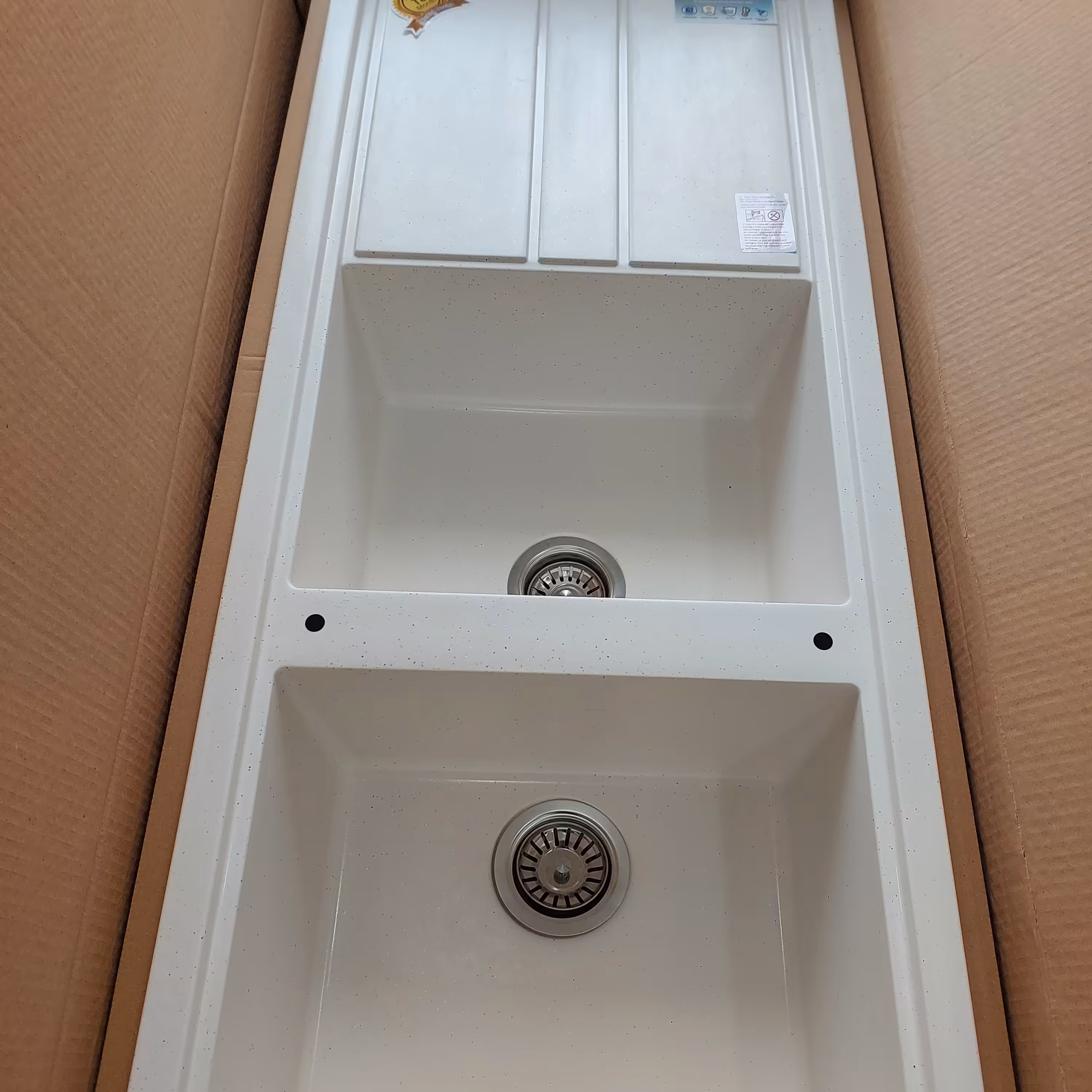 سینک گرانیتی ترکیه سفید شنی115در50توکار