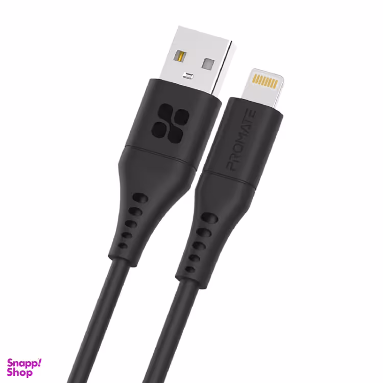 کابل شارژ سریع USB-A به لایتنینگ پرومیت (Promate) مدل POWERLINK-AI200 طول 2 متر
