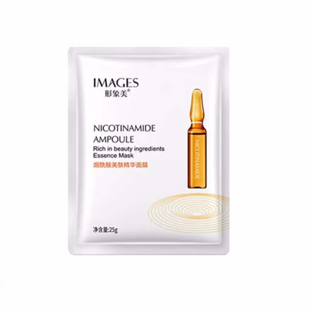 ماسک ورقه ای حاوی  نیاکتانمید ایمیجزIMAGES روشن کننده و ضد لک و چین وچروک25گرمی