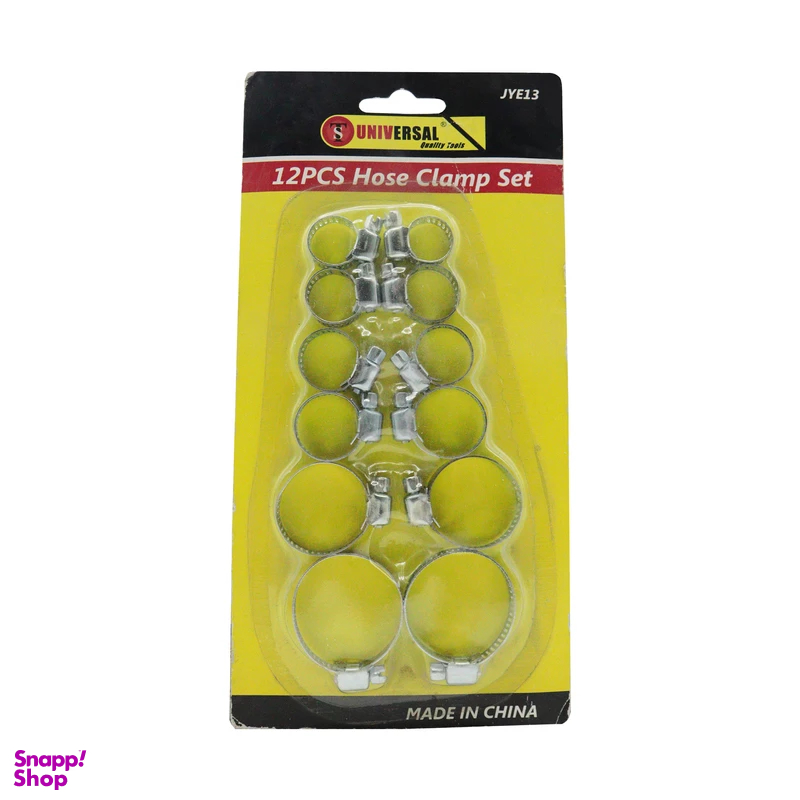 بست شلنگ یونیورسال مدل YP-JYE13-12PCS مجموعه 12 عددی