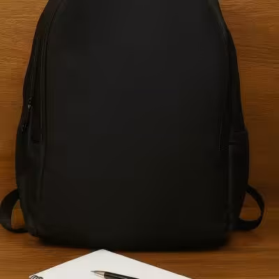 کوله پشتی بیسیک مشکی مناسب مدرسه و دانشگاه