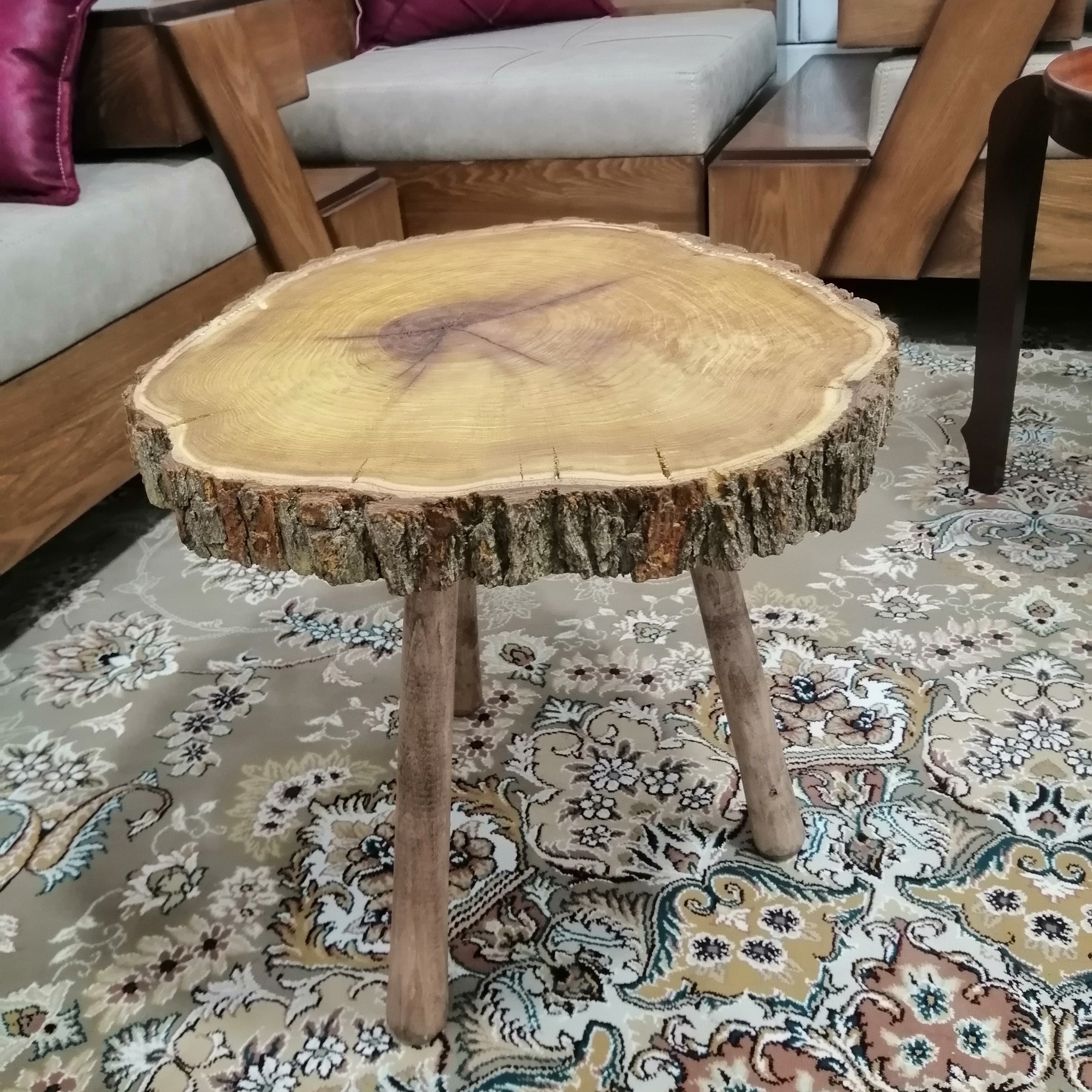 عسلی رستیک چوب توت وزن 3 کیلو قطر 40 ارتفاع 45