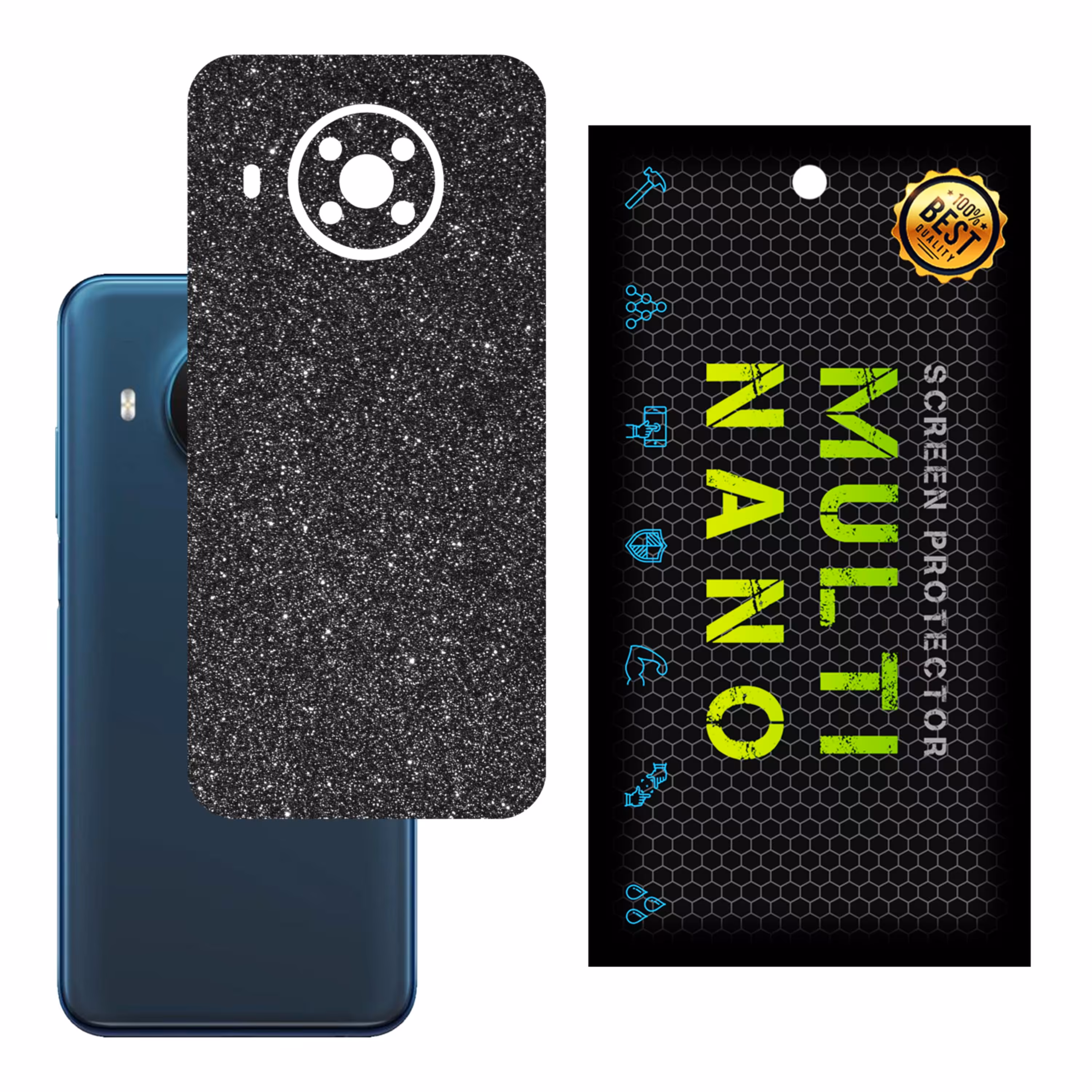 برچسب پوششی MultiNano مدل X-G1F-Gray برای پشت موبایل نوکیا X10