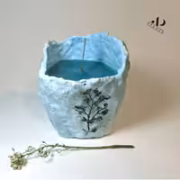 شمعدان دست ساز نقاشی شده طرح نیلو