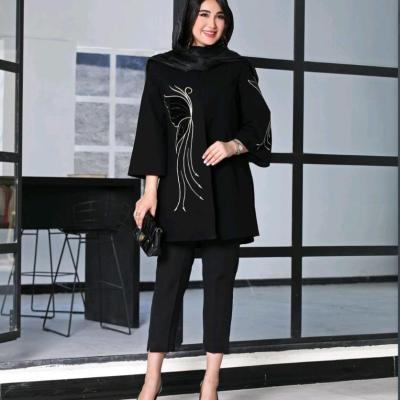 مانتو مجلسی کرپ مدل ترنج