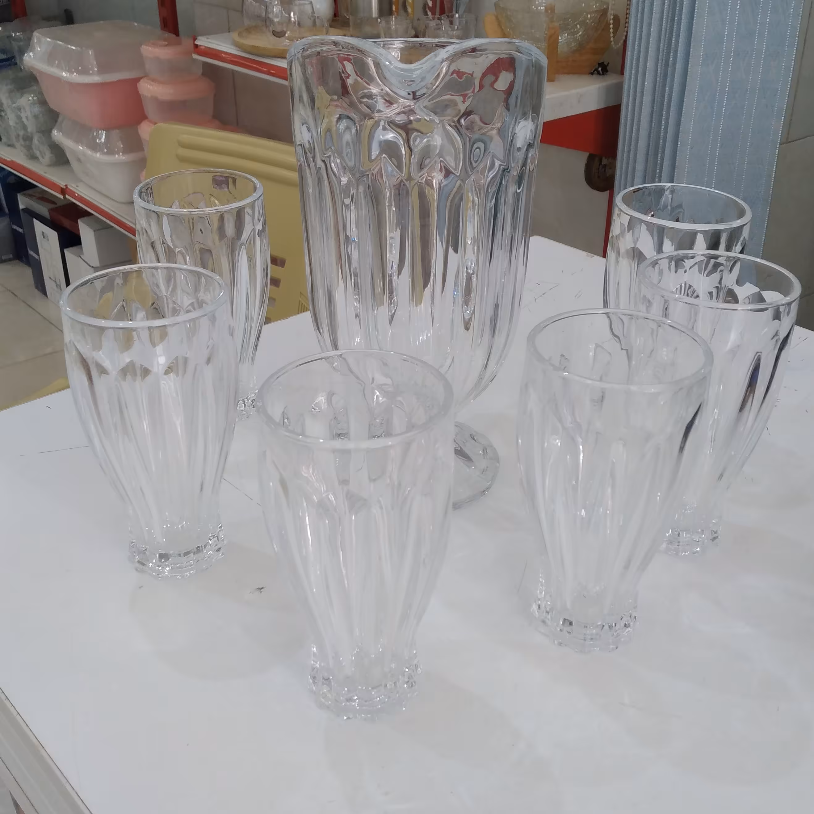 پارچ و لیوان .کریستال .وارداتی.