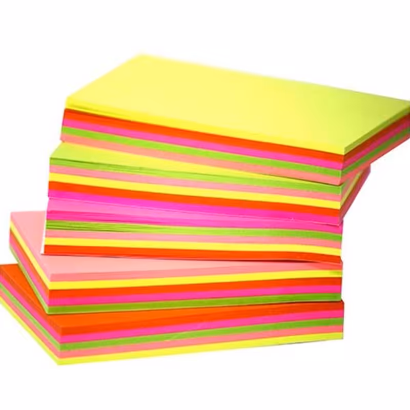 خرید کاغذ یادداشت چسب دار رنگی 7.5 × 5 سانتی متر 100 برگی