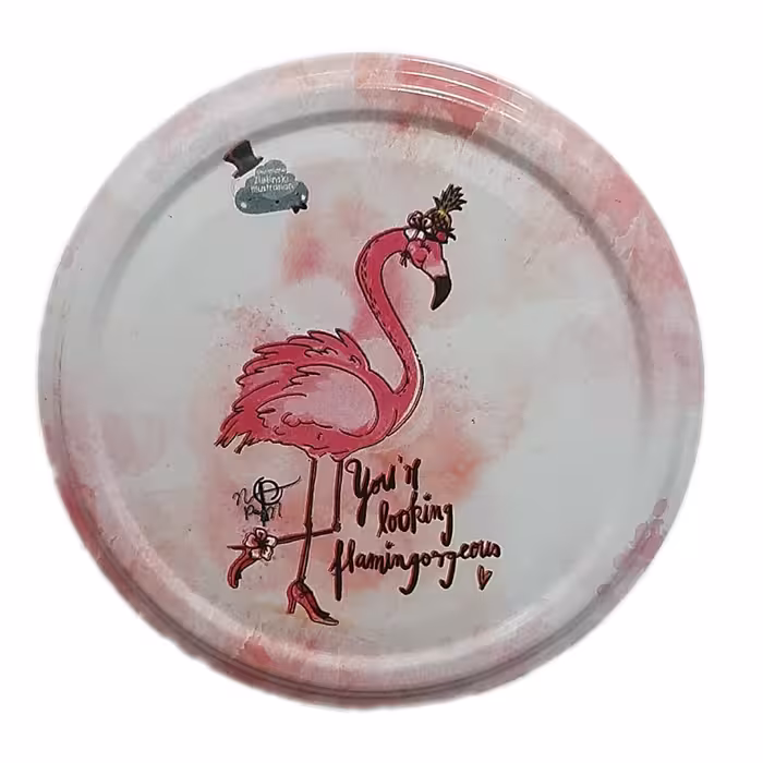 درب بانکه و شیشه قطر 8.5 طرح فلامینگو دونه ای 