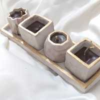 شمع رو میزی سنگی