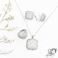 سرویس نقره مربعی طرح کلاسیک کد 12817