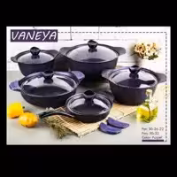 سرویس 10 پارچه چدن وانیا.کیفیت خوب و عالی..گارانتی دار.داخل خارج گرانیتی چند لایه چهار میل اصلی