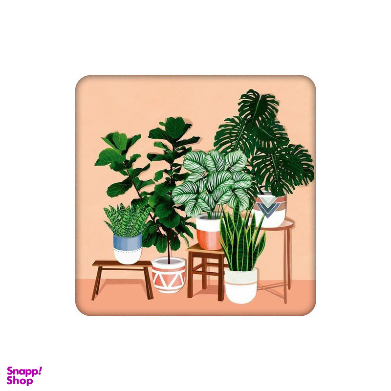 زیرلیوانی طرح گوشه پر گل و گیاه کد 9152653