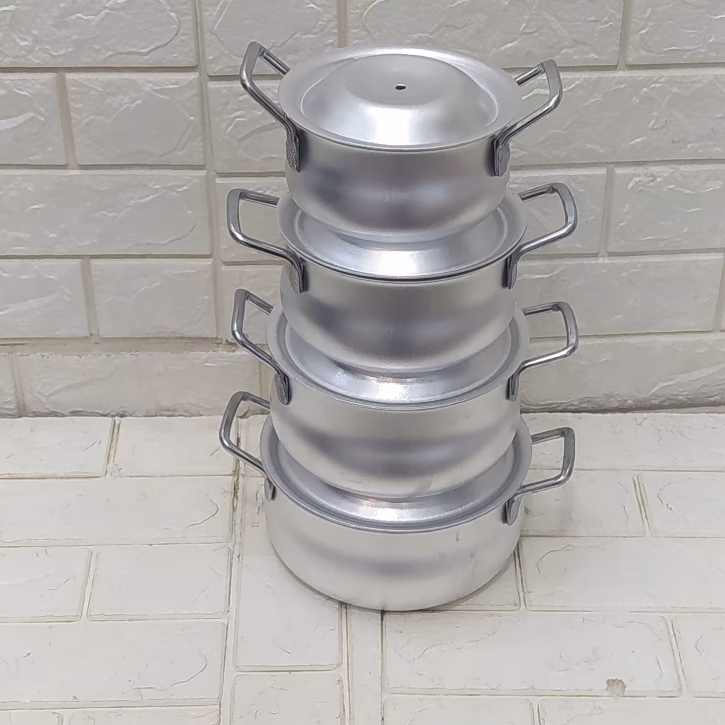 سرویس قابلمه روحی 4 عددی کوچیک  دسته دار کیفیت عالی 