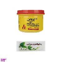 موم سرد پروین (Parvin) مدل Honey وزن 700 گرم به همراه پد اپیلاسیون سرخآبی (Sorkhabi) مدل 02 بسته 30 عددی