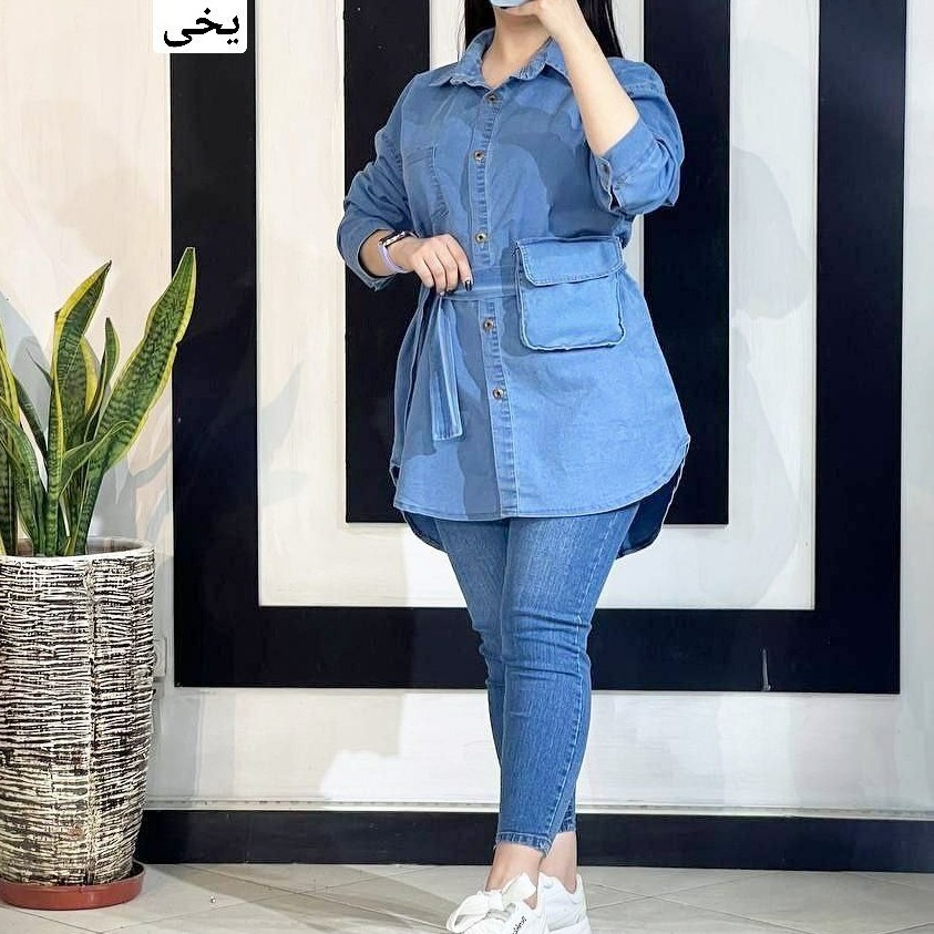 مانتو جین کاغذی تنخور و کیفیت بسیار عالی ارسال رایگان