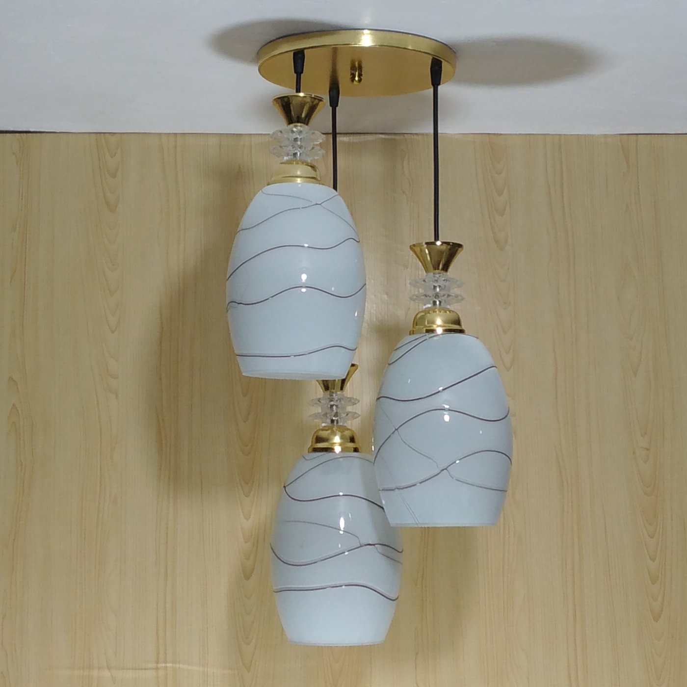 لوستر اویز سه شعله کد 53  (پسکرایه)