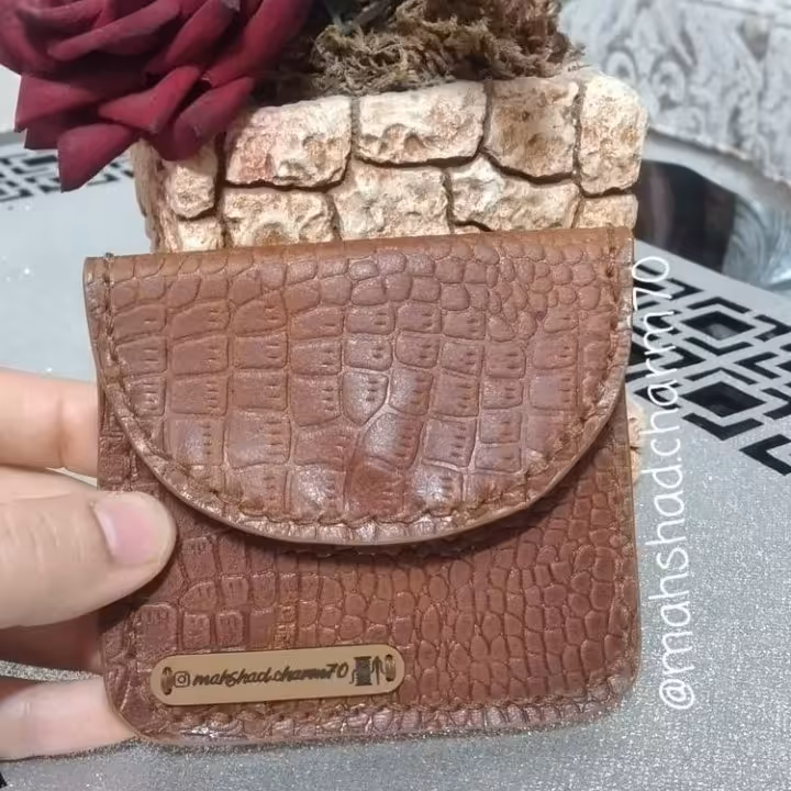مینی کیف پول چرم طبیعی