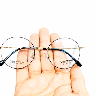 عینک طبی گرد فلزی