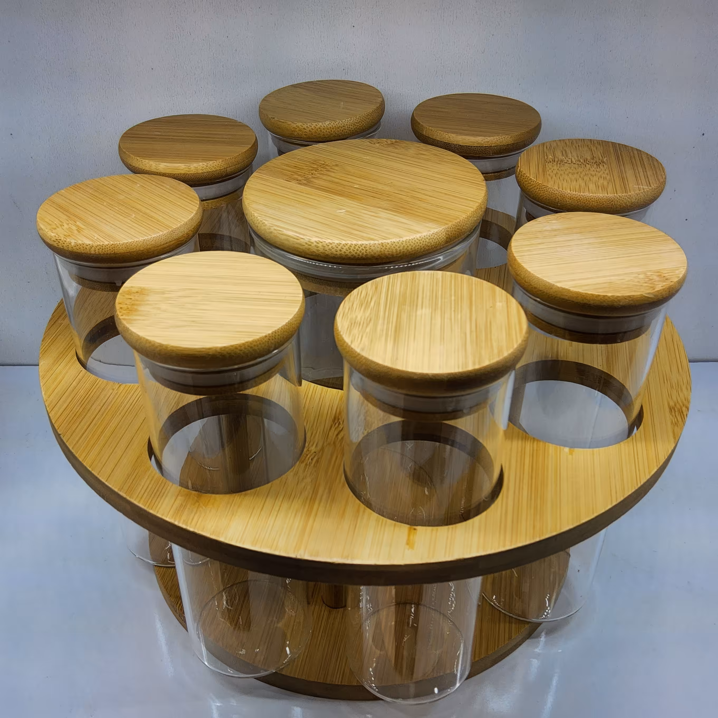 سرویس بانکه بروسیلیکات درب چوبی 10 پارچه