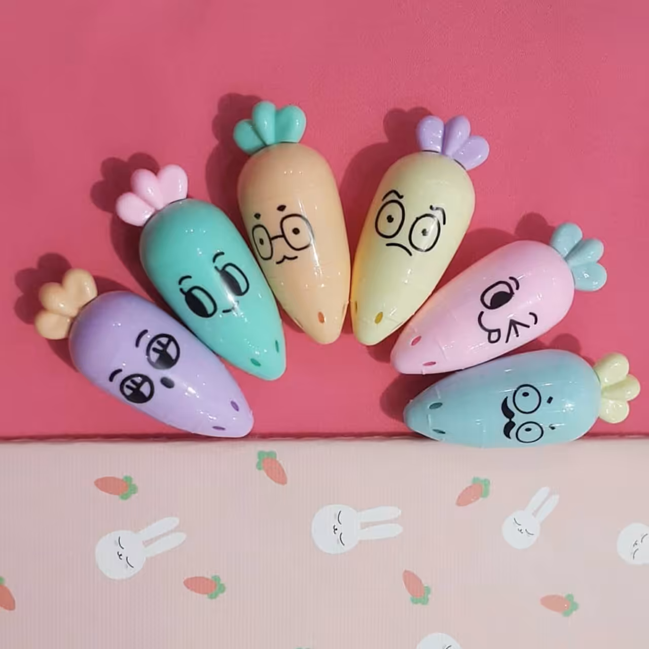 هایلایتر هویج پک شش عددی ماژیک هایلایتر طرح هویج