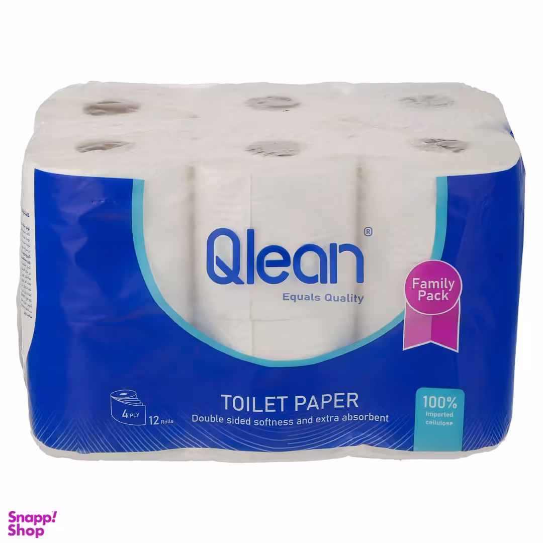 دستمال توالت ۴ لایه کیولین بسته ۱۲ عددی